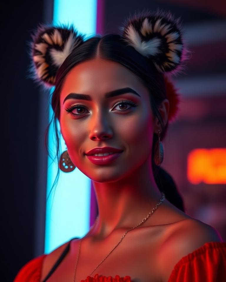 Kaya AI furry model portrait on createaifurry