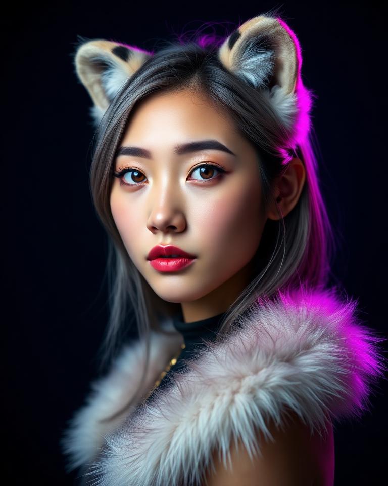 Kori AI furry model portrait on createaifurry