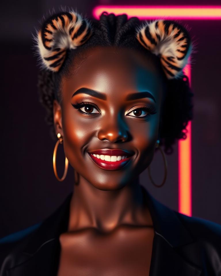 Sable AI furry model portrait on createaifurry